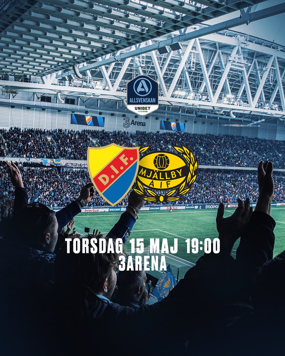 2️⃣ dagar kvar

Tillsammans mot nya poäng!

🎟️ Biljetter på DIF.se