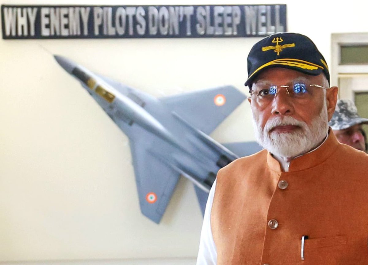 Ministry of Defence, Government of India (@spokespersonmod) on Twitter photo Prime Minister <a href="/narendramodi/">Narendra Modi</a> visited AFS Adampur today and interacted with the brave air warriors and soldiers. He lauded their courage, determination, and unwavering commitment to the nation, stating that India is eternally grateful to its #armedforces. #OperationSindoor
Read Prime Minister <a href="/narendramodi/">Narendra Modi</a> visited AFS Adampur today and interacted with the brave air warriors and soldiers. He lauded their courage, determination, and unwavering commitment to the nation, stating that India is eternally grateful to its #armedforces. #OperationSindoor
Read
