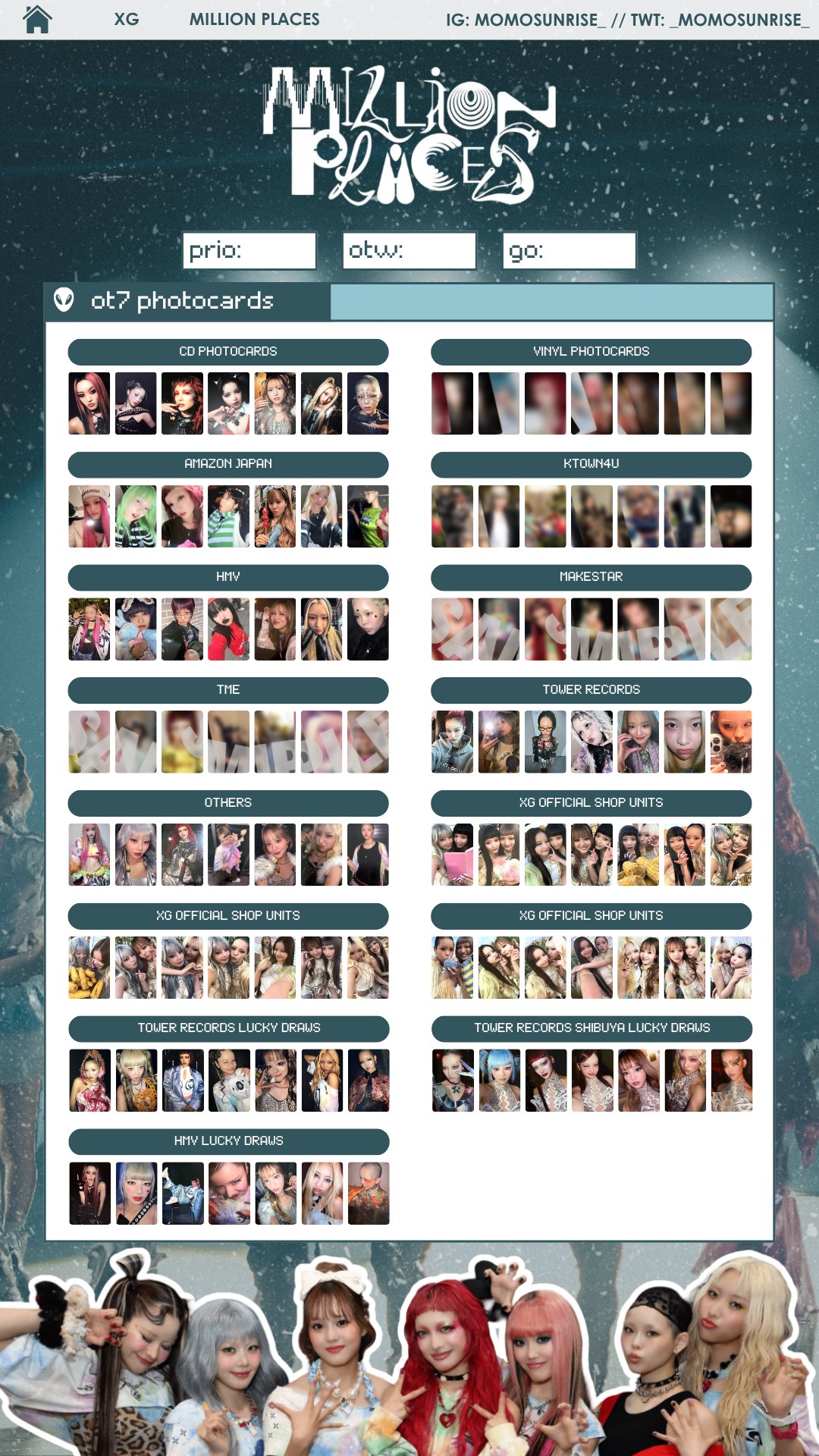 XG MILLION PLACES ジュリア XG - MILLION PLACES Lyrics and