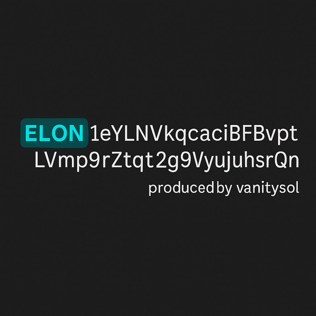 vaintysol's tweet photo. Produced by vanitysol
Ca - ELon1eYLNVkqcaciBFBvptLVmp9rZtqt2g9YvjuhsrQn
Private key-5d8ea52b030f5b6a80757619717b854392e8e79942b652b4d5ce8c64c1a04ed1c63adaf2deeced5a5f8023ab1ab28298001c910bca77d41cb43ce6a26c8f4a17 https://t.co/3QfZDnvRxE