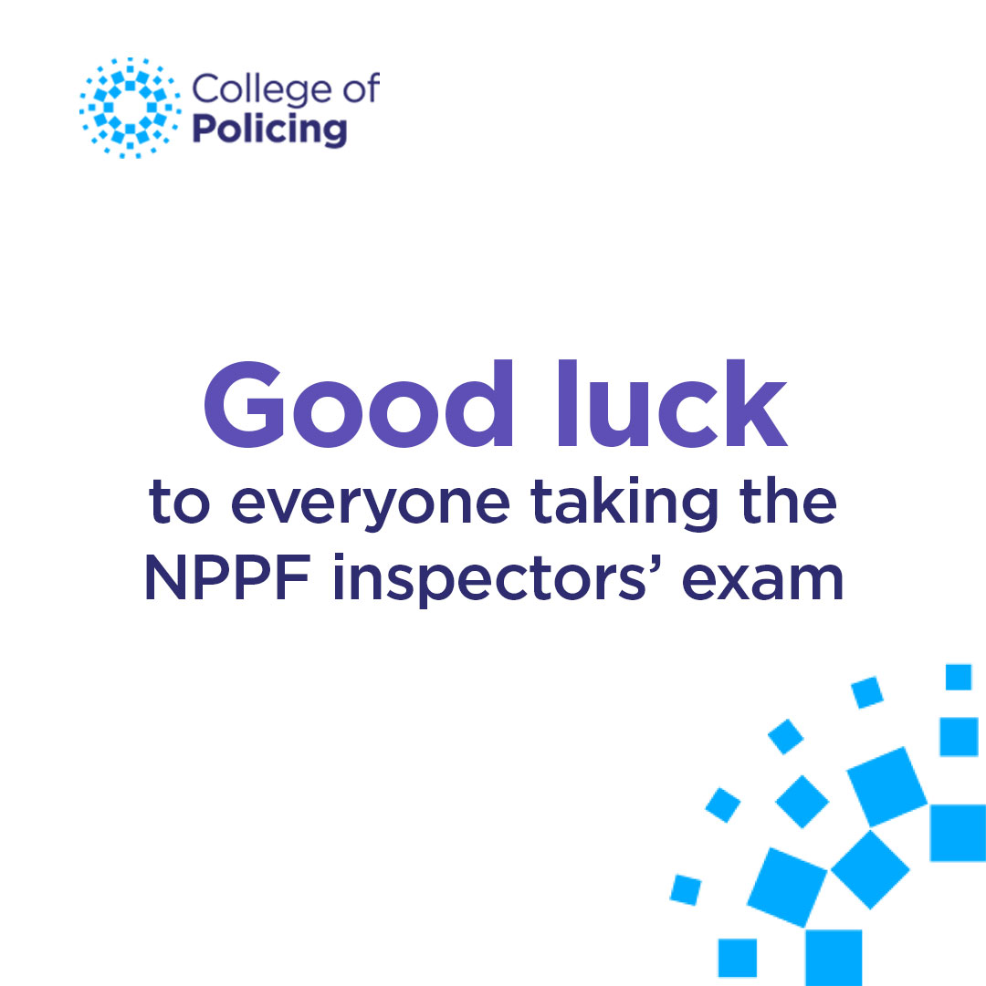 👍 Good luck to everyone sitting the national police promotion framework (NPPF) inspectors’ exam this week! Make sure you're prepared by checking out our technical support page before you start 🔗 college.police.uk/career-learnin…