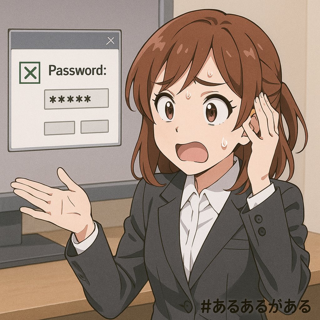 fumokmm's tweet image. #あるあるがある #Excelあるある
Excelマクロがバグってるっぽいんだけど、パスワードがかかっててなおせない