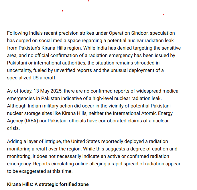 Is Pakistani military hiding the radiation news? Pakistanis having symptoms like vomiting, headache after the nuclear radiation and Radiation leak confirmed by pakistani Government Officially.  #radiation #nuclear #DGMO #ceasefire #ceasefirevoilation