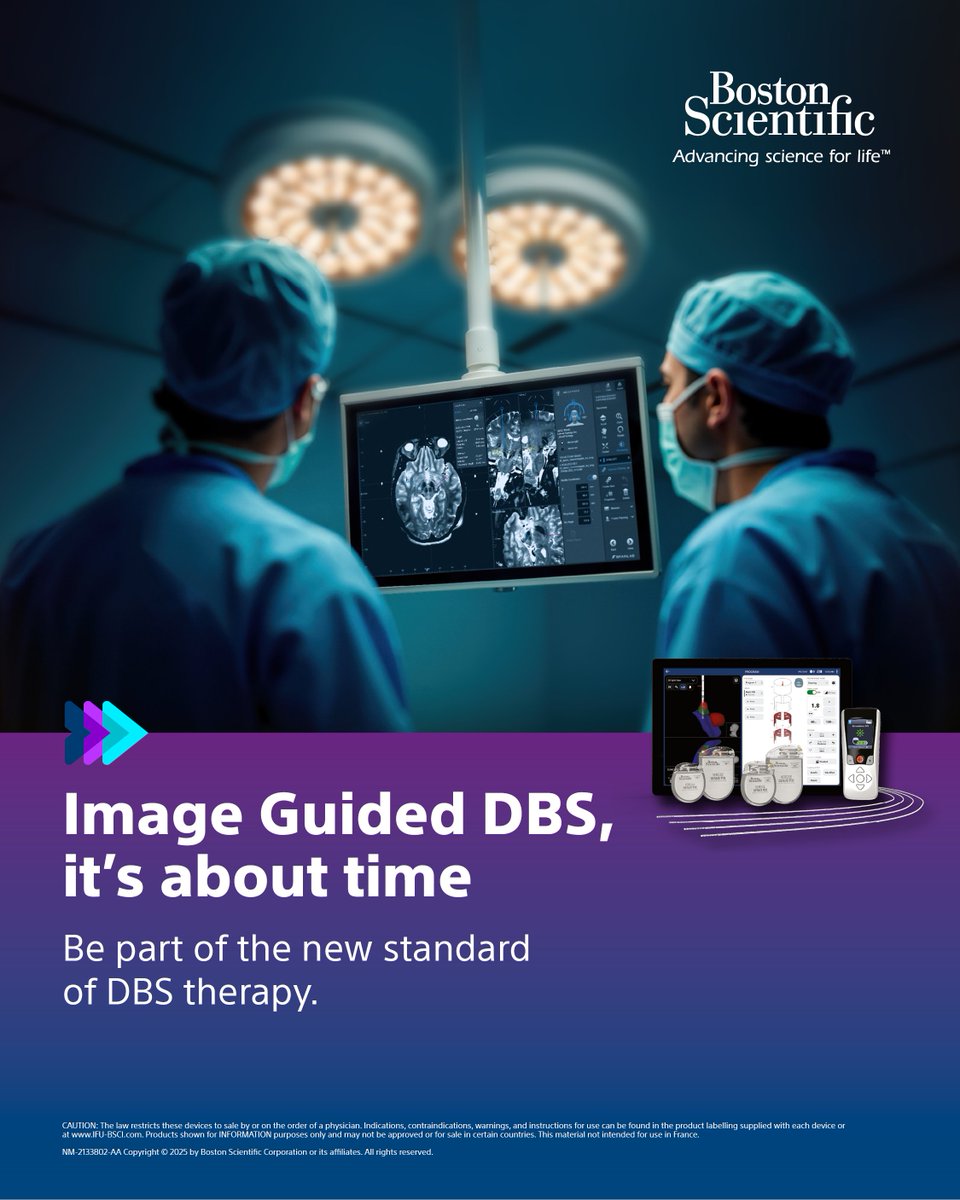 🧠 Tailored to your approach - and your patients. 
Image Guided DBS brings added clarity to each step.
Boston Scientific’s portfolio supports confident lead placement and efficient workflows.

#BSCEMEA #DBS #ImageGuidedDBS