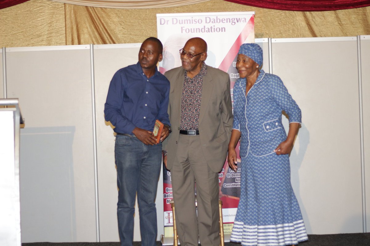 Dumiso Dabengwa Foundation (@ddabengwafdn) on Twitter photo Throw back, at the Inagural Dabengwa Ihawu Awards, Veteran Journalist <a href="/zenzele/">Zenzele</a> with Dr Dabengwa and Widow to ANC <a href="/MYANC/">ANC - African National Congress</a> stalwart, Joe Modise, Major General Jackie Sedibe. Ndebele won the Order of Sydney Malunga for brave and innovative stories he tells. #KnowYourHeroes Throw back, at the Inagural Dabengwa Ihawu Awards, Veteran Journalist <a href="/zenzele/">Zenzele</a> with Dr Dabengwa and Widow to ANC <a href="/MYANC/">ANC - African National Congress</a> stalwart, Joe Modise, Major General Jackie Sedibe. Ndebele won the Order of Sydney Malunga for brave and innovative stories he tells. #KnowYourHeroes