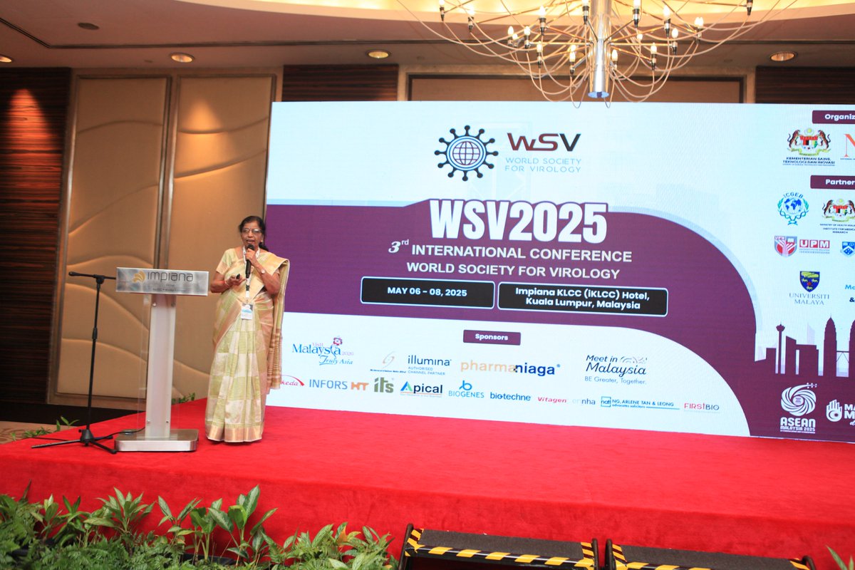 WSVirology's tweet image. 🌍 At #WSV2025 hosted by @NibmMalaysia an inspiring voice in the realm of virology and One Health—Prof #Indrani_Karunasagar, Director of R&D at #Nitte_University and #UNESC, India.
“Harnessing the Potential of Bacteriophages for 'One Health' Application,”