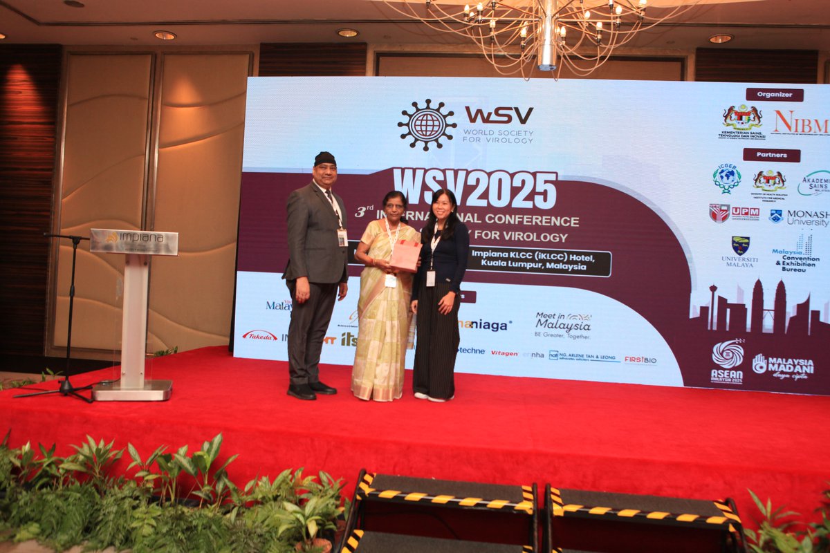 WSVirology's tweet image. 🌍 At #WSV2025 hosted by @NibmMalaysia an inspiring voice in the realm of virology and One Health—Prof #Indrani_Karunasagar, Director of R&D at #Nitte_University and #UNESC, India.
“Harnessing the Potential of Bacteriophages for 'One Health' Application,”