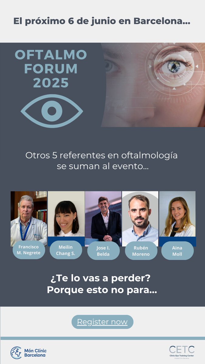 ¿Y si no asistes… y tu competencia sí? Ya viste la foto. Sí, ellos ya están dentro. Pero la Mesa 2 va con todo: Retos de la oftalmología privada, colaboración público-privada...
 🎟️ Plazas limitadas bit.ly/420DgoP
 📝Únete a nuestra BBDD lnkd.in/dbHXCFkq