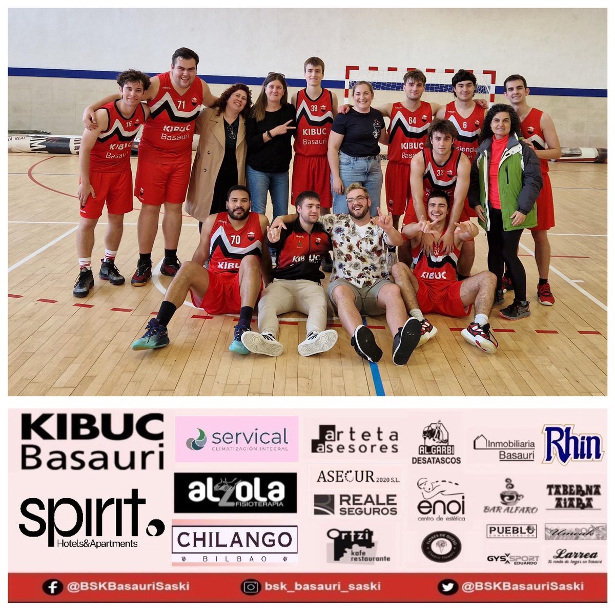 BSKBasauriSaski's tweet photo. ⛹️‍♂️Senior 2 Masculino.

@BSKBasauriSaski 1️⃣0️⃣2️⃣
🆚
@jarrilleros_sk 4️⃣4️⃣

Garaipena 🏀🏀🏀!!!

Bar Alfaro emandako baloia.

Gora BSK 🏀 ❤️🖤 ⛹️‍♀️ ⛹️‍♂️ 
#orgullobsk 
#orgullobasauri 
#saskibaloia
#baloncestomasculino
#baloncestobizkaia https://t.co/PccqZefiz0