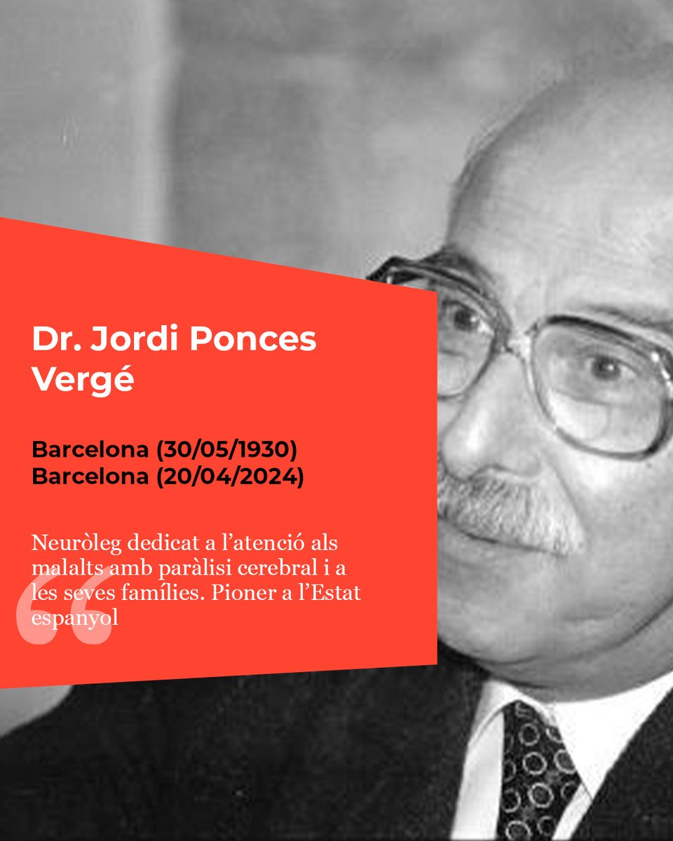 👨‍⚕️Jordi Ponces Vergé (1930-2024) va ser un neuròleg dedicat a l’atenció als malalts amb paràlisi cerebral i a les seves famílies, pioner a l’Estat espanyol.

👉ja.cat/z4pCs