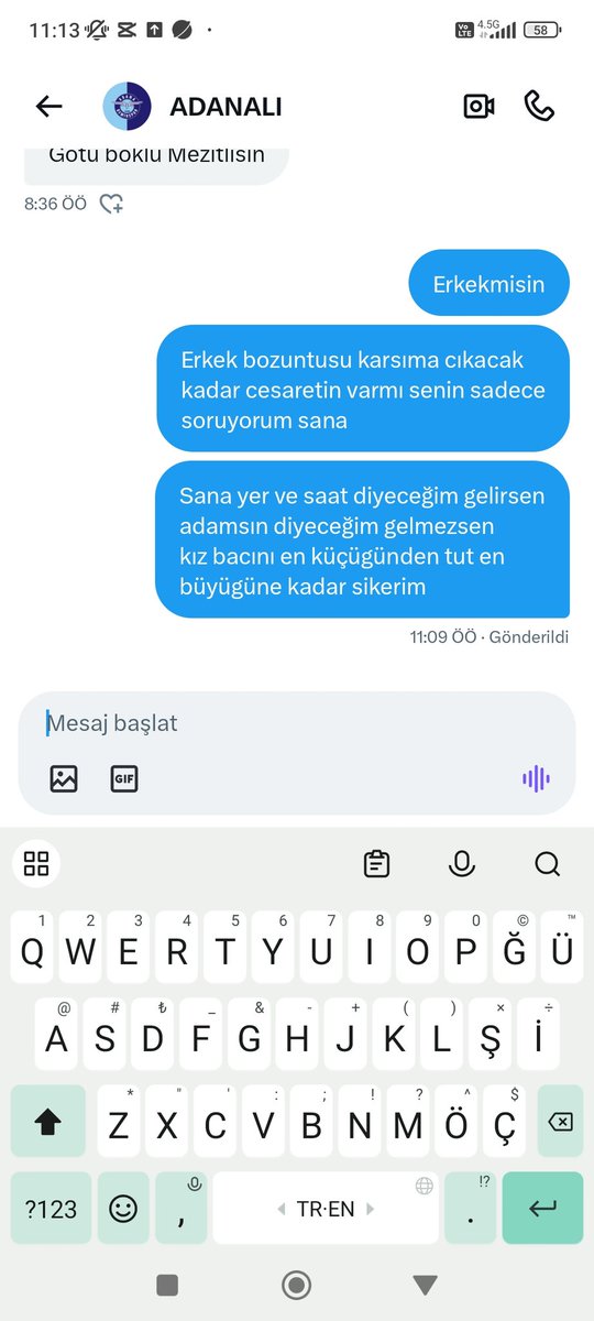 Şimdi böyle orusbu çocuklarının yüzünden iyi insanlara bile güven kalmıyor bu yaratıgın resmi de var ama bu davarın yüzünü ve bilgisini paylaşmayacahım ama erkek se gelir götü yiyorsa kahpe evladınjn