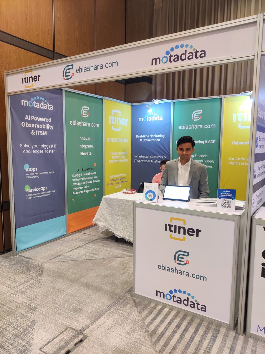 MotadataSystems's tweet image. Day 1 at the Africa Bank 4.0 Summit is a powerful start.

Meet us at 𝐁𝐨𝐨𝐭𝐡 𝟏 to explore how we empower banks with AI-driven IT operations.

#africabanksummit #bankingtransformation #unifiedobservability #aiinbanking #eventday #nairboi2025