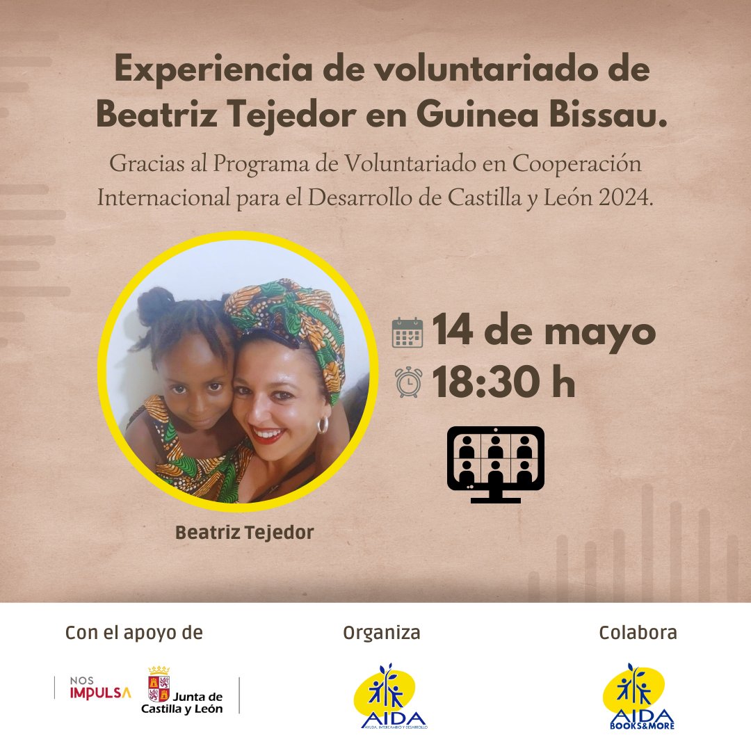 Uníos a esta charla con Beatriz Tejedor, que ha sido voluntaria en Guinea Bissau gracias al Programa de Voluntariado de la Junta de Castilla y León.
Desde allí se conectará y nos contará un poco más
meet.jit.si/BEATRIZTEJEDOR…