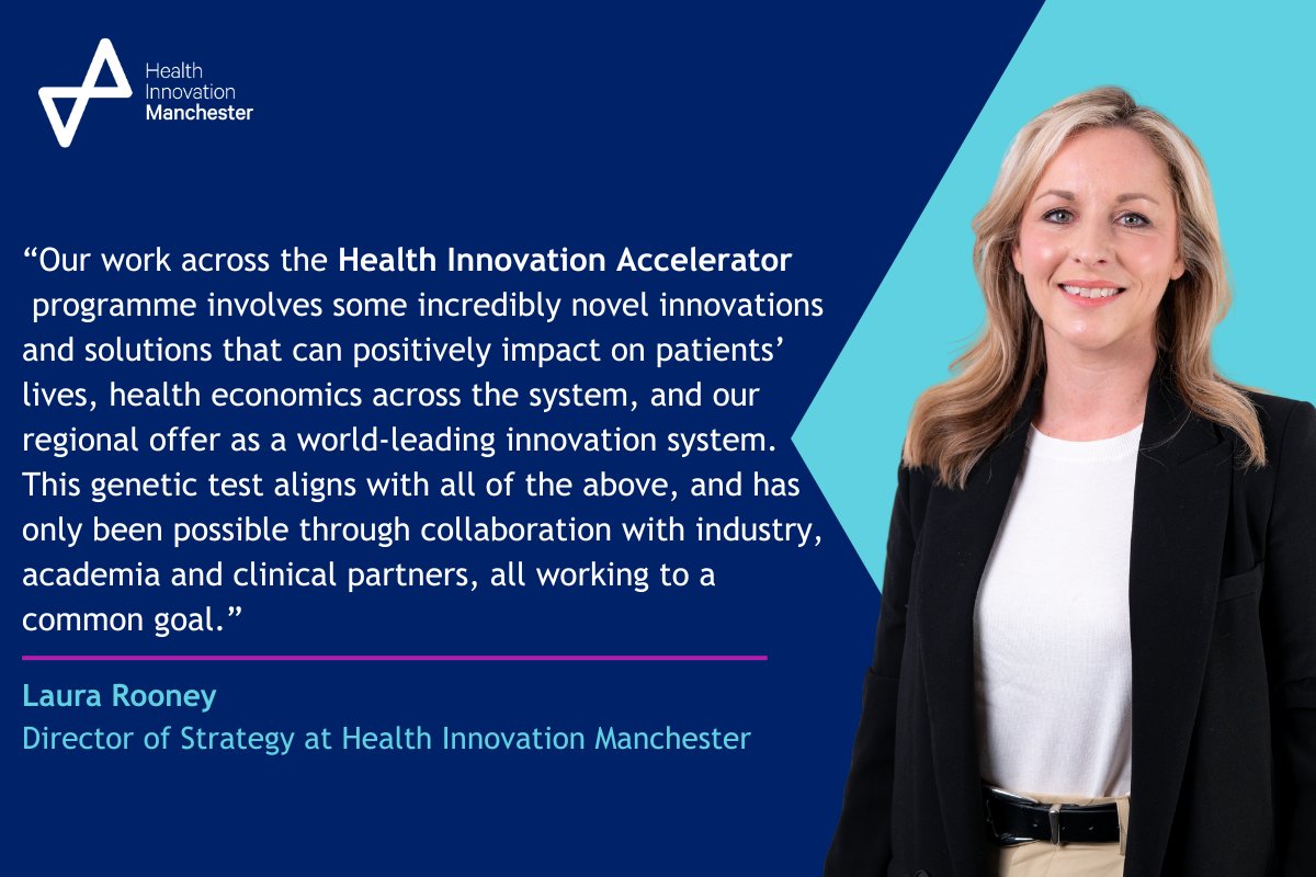 Health Innovation Manchester (@healthinnovmcr) on Twitter photo NEWS: A new rapid genetic test to treat heart attack patients in #GreaterManchester will be trialed at <a href="/MFT_MRI/">Manchester Royal Infirmary</a> 💙
The <a href="/genedriveplc/">genedrive plc</a> CYP2C19 point of care test will test for cardiovascular disease to improve patient outcomes, as part of the Advanced Diagnostics Accelerator (ADA) NEWS: A new rapid genetic test to treat heart attack patients in #GreaterManchester will be trialed at <a href="/MFT_MRI/">Manchester Royal Infirmary</a> 💙
The <a href="/genedriveplc/">genedrive plc</a> CYP2C19 point of care test will test for cardiovascular disease to improve patient outcomes, as part of the Advanced Diagnostics Accelerator (ADA)