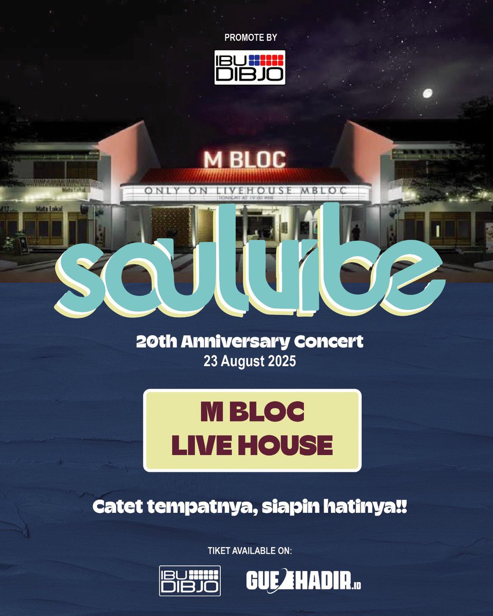 Sudah beli tiket 20th Anniversary Concert Soulvibe? ibudibjo.com/events/95-soul…