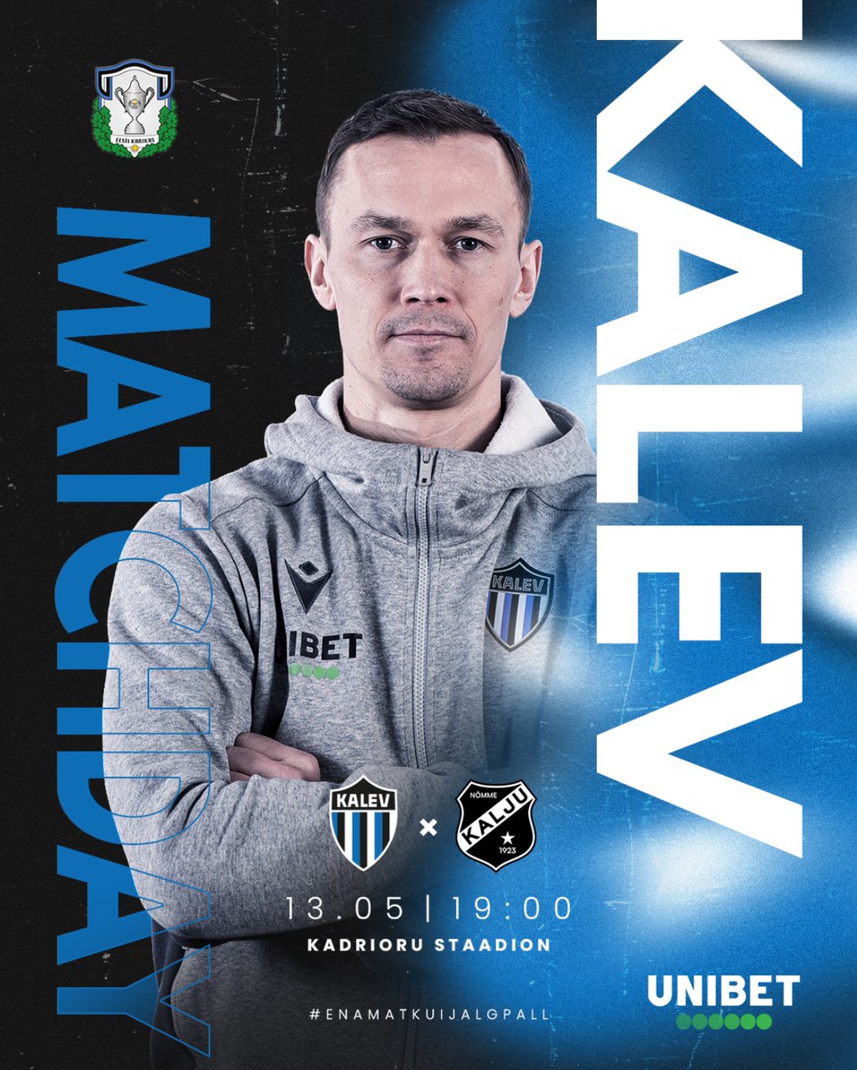 GAMEDAY!!

We take on Kalju in the cup semi finals today 

Let’s give the fans something to cheer about and get into the final 

FORZA KALEV 🇪🇪