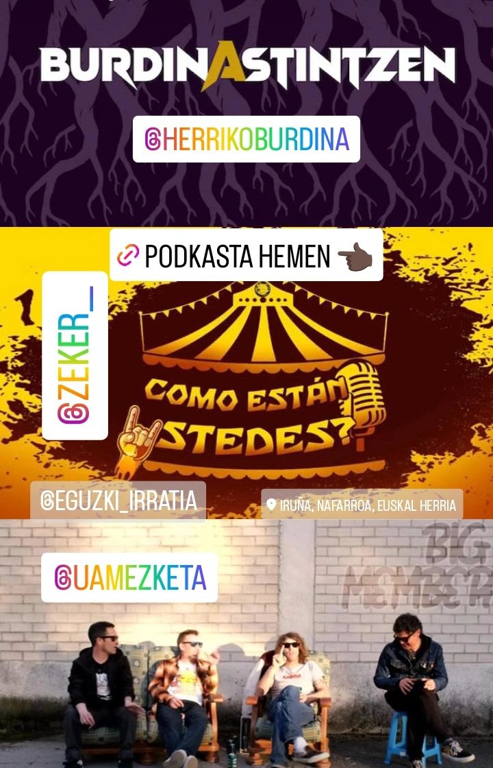 Como están ustedes (@com0estan) on Twitter photo Qué barrrbaridad!!! Más calidad no nos cabía en el Comoestan!!!
Recibimos a BIG MEMBER, presentamos a ZEKER y hablamos de BURDINA ASTINTZEN con el gran INAXIO ESNAOLA!!!! En <a href="/Eguzki_Irratia/">Eguzki Irratia</a>
eguzki.eus/podcasts/big-m… Qué barrrbaridad!!! Más calidad no nos cabía en el Comoestan!!!
Recibimos a BIG MEMBER, presentamos a ZEKER y hablamos de BURDINA ASTINTZEN con el gran INAXIO ESNAOLA!!!! En <a href="/Eguzki_Irratia/">Eguzki Irratia</a>
eguzki.eus/podcasts/big-m…