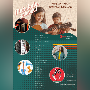 📝📣 Maiatzaren 20an itxiko da Bilboko Udal Musika Eskolako 2025-2026 ikasturterako matrikula berrien epea.

ℹ️ bilbaomusika.eus

#BilbaoMusika #BilbaoMusikaEskola
