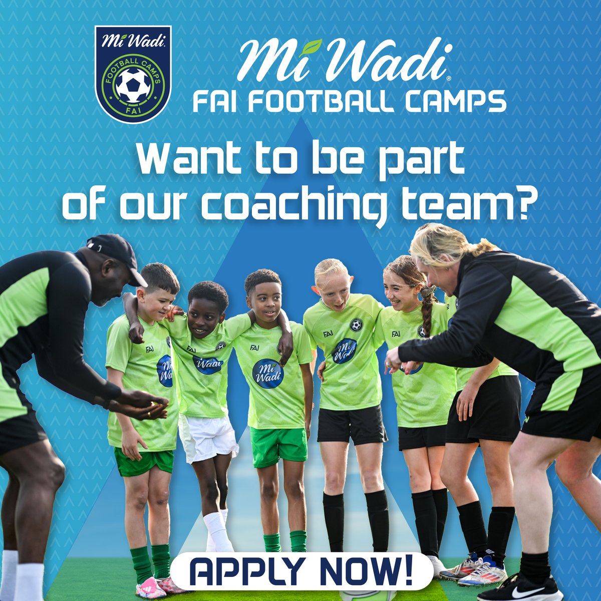 FAIreland (@faireland) on Twitter photo Due to demand, we’re looking for more coaches to sign-up for our <a href="/miwadi_ire/">MiWadiIreland</a> FAI Football Camps! 💚
A great way to continue your coach development this summer ⚽️
Full details 👉 bookings.faifootballcamps.ie/s/coaches Due to demand, we’re looking for more coaches to sign-up for our <a href="/miwadi_ire/">MiWadiIreland</a> FAI Football Camps! 💚
A great way to continue your coach development this summer ⚽️
Full details 👉 bookings.faifootballcamps.ie/s/coaches