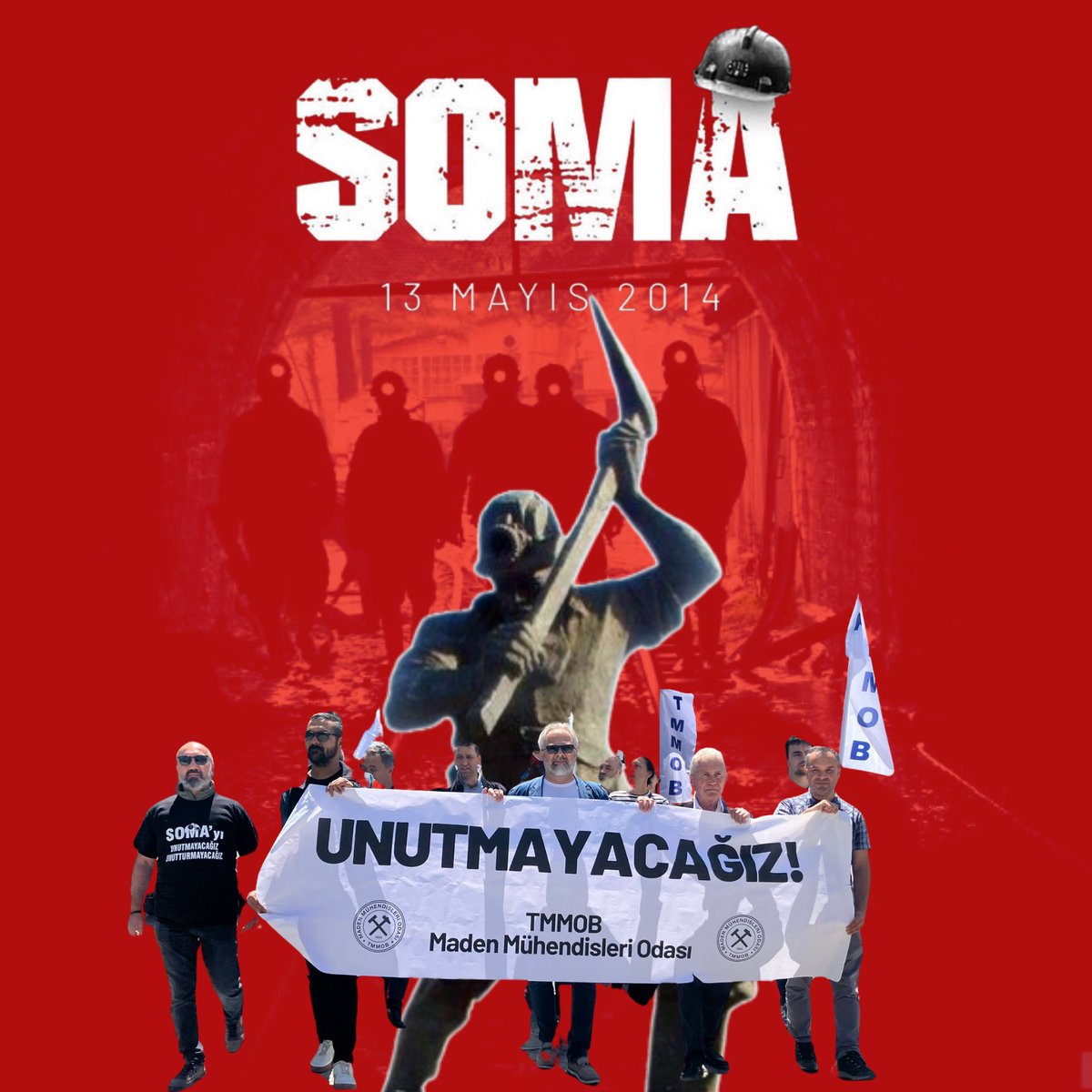 11. Yılında Soma'yı, 301 Madenciyi 
Unutmayacağız, Unutturmayacağız!

Soma'dan İliç'e Madenlerde Ölmek Kader Değildir⚒️

Soma Faciasında yaşamını kaybeden madencilerimizin, meslektaşlarımızın anıları önünde saygıyla eğiliyoruz...

#301 #Soma