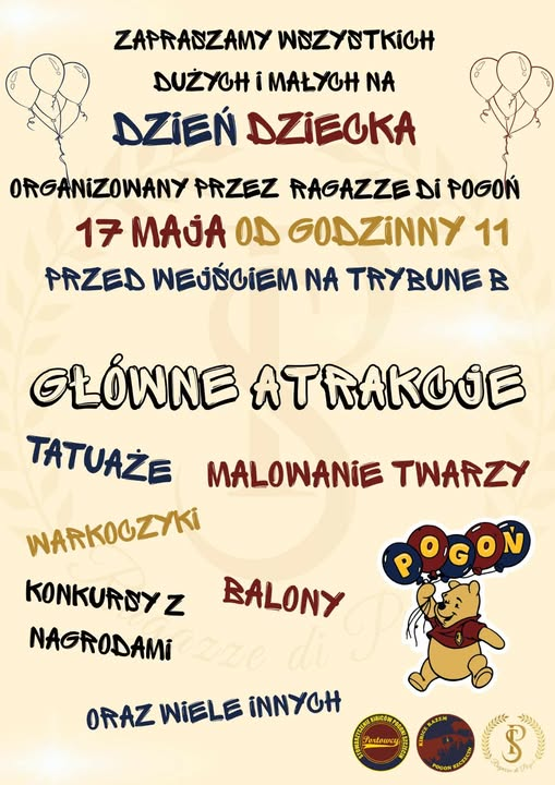 Świetne rzeczy robią dziewczyny z grupy Ragazze di Pogoń. W ostatnich dniach wizyta u dzieci w szpitalu, a przed meczem z Lechią mini Dzień Dziecka.