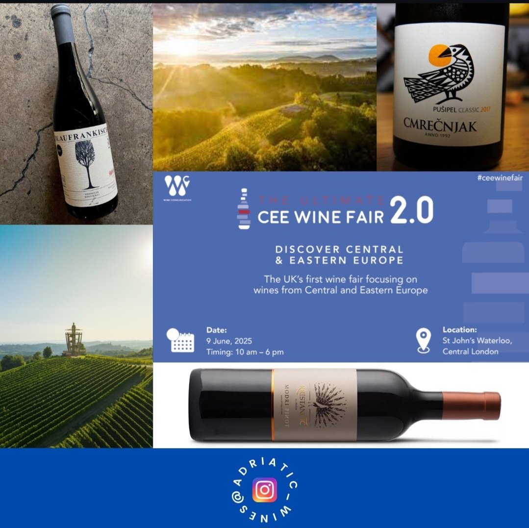 TBaksic's tweet photo. Save the date! June 9 2025
The Ultimate CEE Wine Fair London 2025
Expect exciting discoveries, unforgettable flavors, and a vibrant showcase of the very best from Central &amp; Eastern Europe.
#ceewinefair #ceewines #London @HarpersWine @Decanter #wineexport #wine @TheBuyer11 https://t.co/y6KfcNGBQH