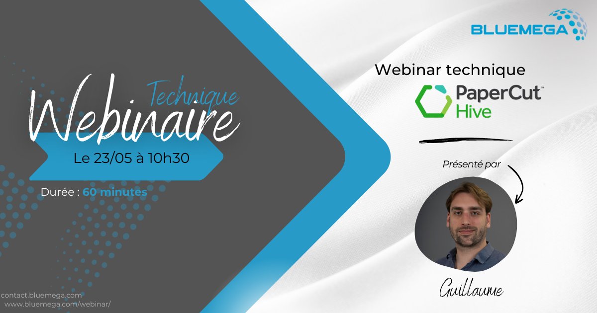 BluemegaTeam's tweet image. Prenez votre agenda🗓️😉 

Vous avez RDV avec Guillaume

👉Le 23 Mai à 10h30

Pour suivre un webinaire Technique sur #PaperCut Hive

Pour vous inscrire, c'est ici 👉bluemega.com/webinars/webin…
 
#printer #copier #mps #printmanagement