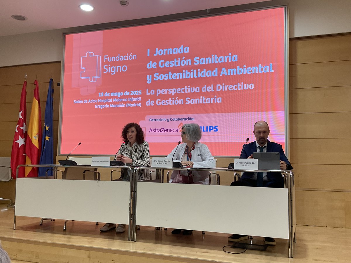 Fundación Signo (@fundacionsigno) on Twitter photo #JornadaGestiónSostenibilidad | <a href="/MarisaMerinoH/">Marisa Merino</a>, presidenta de #FundaciónSigno, inaugura las #Jornadas de #GestiónSanitaria y #SostenibilidadAmbiental en el Hospital Gregorio Marañón.
💬 "La sostenibilidad en este momento es un prioridad para todos"
fundacionsigno.com/gestion-sanita… #JornadaGestiónSostenibilidad | <a href="/MarisaMerinoH/">Marisa Merino</a>, presidenta de #FundaciónSigno, inaugura las #Jornadas de #GestiónSanitaria y #SostenibilidadAmbiental en el Hospital Gregorio Marañón.
💬 "La sostenibilidad en este momento es un prioridad para todos"
fundacionsigno.com/gestion-sanita…
