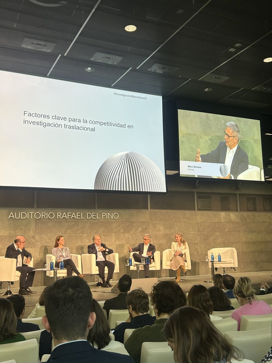 Now in the XVIII Conferencia Anual de las Plataformas Tecnológicas de Investigación Biomedicas Marc asimismo de <a href="/Almirall/">Almirall</a> presentando el centro de innovación de Almirall “The Hive”. 👏🏻👏🏻