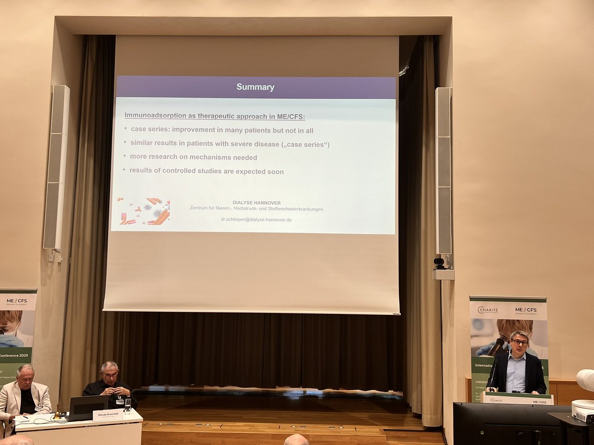 Immunoadsorption in severely ill ME/CFS patients, Georg Schlieper, Hannover:
Case series show improvement in many, but not all. Controlled trials are urgently needed to understand who benefits and why.
#MECFS #Immunoadsorption #MEAwareness #MillionsMissing