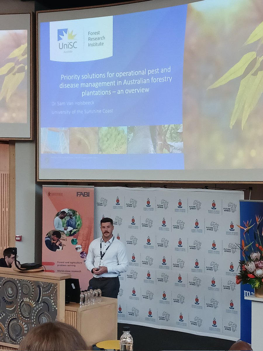 FABI (@fabiteam1) on Twitter photo Dr Sam van Holsbeeck <a href="/HolsbeeckSam/">Sam Van Holsbeeck</a>, from the University of the Sunshine Coast, sharing his insights into solutions for priority plant pest and pathogen management in Australian forestry plantations. 🌲 #TPCP2025 #TreeHealth #Forestry Dr Sam van Holsbeeck <a href="/HolsbeeckSam/">Sam Van Holsbeeck</a>, from the University of the Sunshine Coast, sharing his insights into solutions for priority plant pest and pathogen management in Australian forestry plantations. 🌲 #TPCP2025 #TreeHealth #Forestry