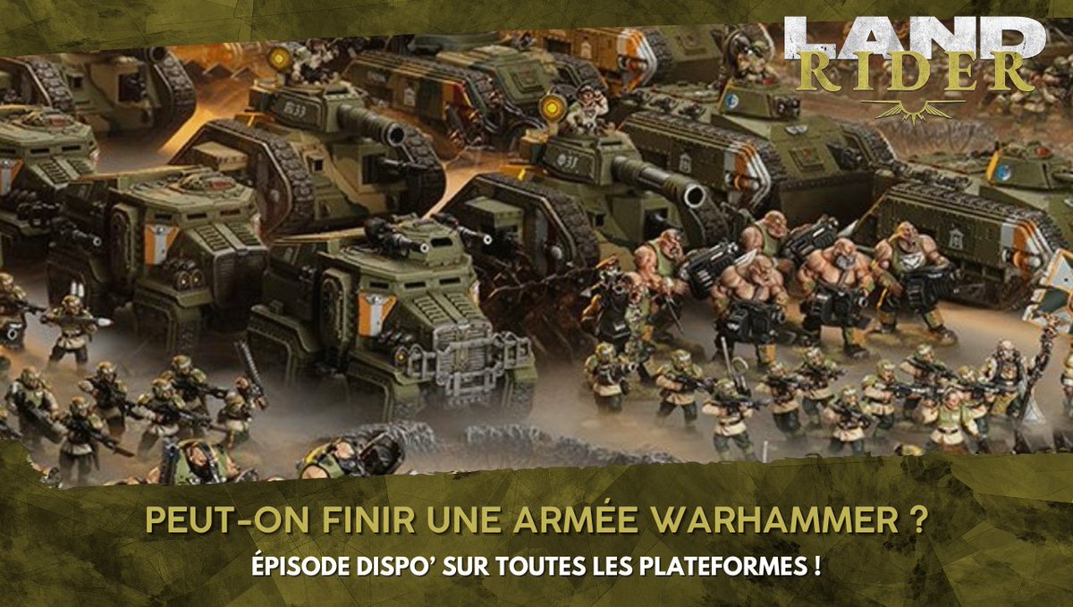 LandRiderPod's tweet image. Nouvel épisode et nouveau format ! On passe en mode débat pour se demander si au juste, il est un jour possible de terminer une armée Warhammer ? 🤔

Ca se passe sur vos plateformes d&apos;écoute favorites et sur YouTube ! 🚀