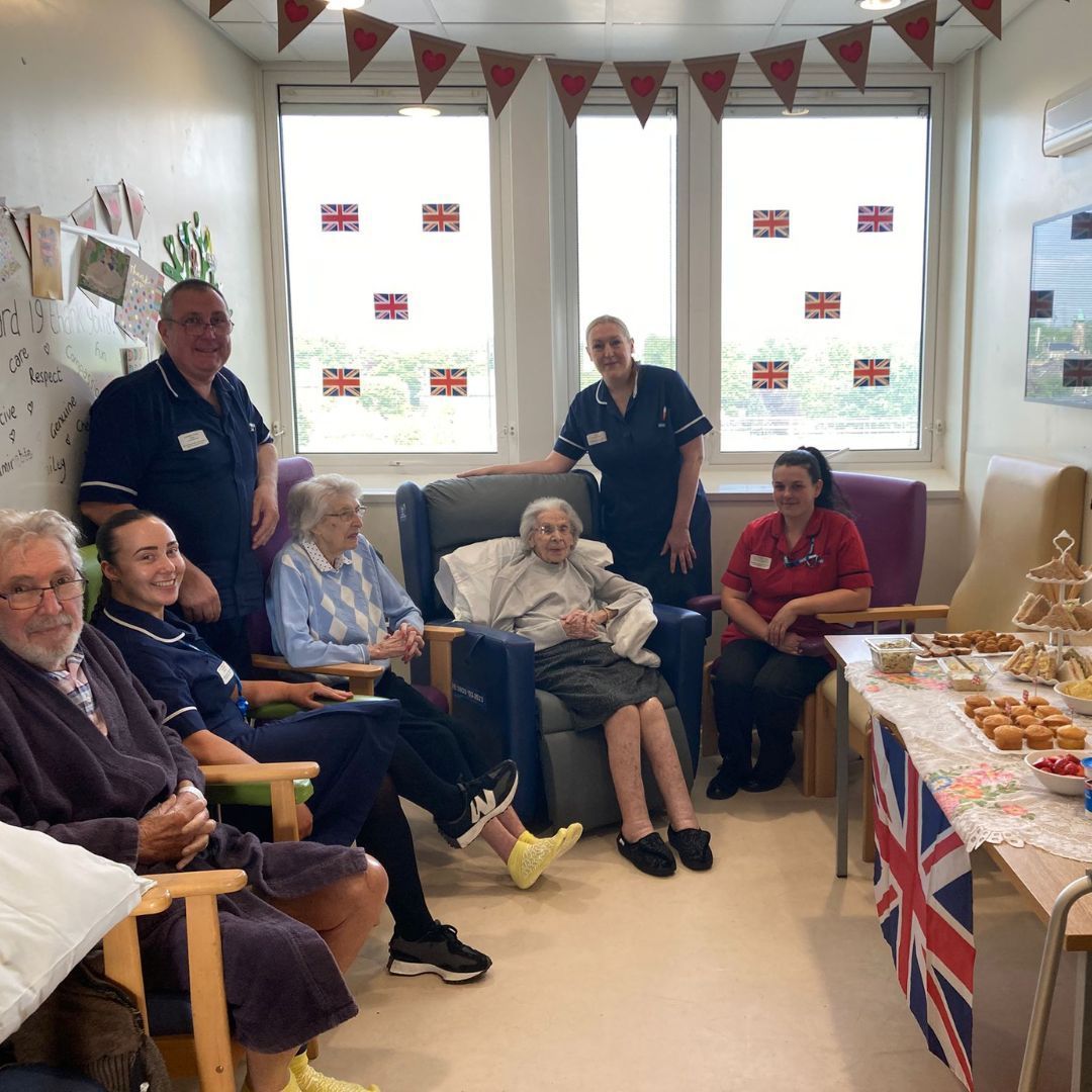 Patients and staff on Ward 19 at HRI recently remembered VE Day together - marking the occasion with decorative bunting, discussions and desserts.