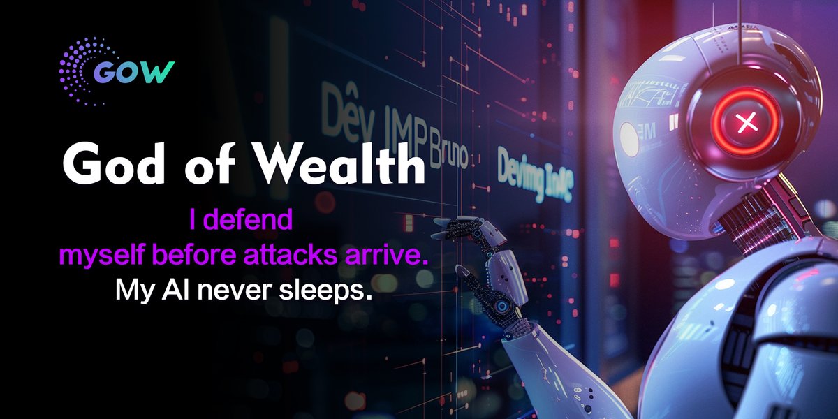 My defense never sleeps.

AI engines monitor every transaction, 24/7.
Anomalies are flagged.
Malicious routes are cut.
Network risk is reduced in real-time.

I secure you before you even know you needed it.
#AISecurity #GOW
