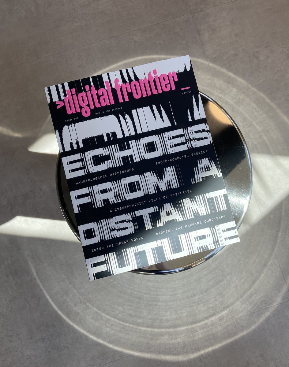 Sophia Epstein (@sophstein) on Twitter photo Digital Frontier 004 is here, our Echoes issue 🦋
With words and art from: <a href="/octaviarose/">Octavia Sheepshanks</a>, <a href="/robhorning/">Rob Horning</a>, <a href="/RebeccaLeib/">Rebecca Leib</a>, <a href="/CharKrol/">Charlotte Krol</a>, <a href="/Sam_Moore1994/">Sam Moore</a>, <a href="/notdanhastings/">Dan Hastings-நாராயணன்</a>, <a href="/herny_luzzatto/">Henry</a>, <a href="/IZYcastrowrites/">Izzy Castro</a>, <a href="/jdmcartwright/">James Cartwright</a>, <a href="/shojironakaoka/">Shojiro Nakaoka 中岡 将二郎</a>, <a href="/lxtxcx/">Víctor Arce ✷ 𝓵𝔁𝓽𝔁𝓬𝔁</a>, <a href="/anna_haifisch/">Anna Haifisch</a> and more Digital Frontier 004 is here, our Echoes issue 🦋
With words and art from: <a href="/octaviarose/">Octavia Sheepshanks</a>, <a href="/robhorning/">Rob Horning</a>, <a href="/RebeccaLeib/">Rebecca Leib</a>, <a href="/CharKrol/">Charlotte Krol</a>, <a href="/Sam_Moore1994/">Sam Moore</a>, <a href="/notdanhastings/">Dan Hastings-நாராயணன்</a>, <a href="/herny_luzzatto/">Henry</a>, <a href="/IZYcastrowrites/">Izzy Castro</a>, <a href="/jdmcartwright/">James Cartwright</a>, <a href="/shojironakaoka/">Shojiro Nakaoka 中岡 将二郎</a>, <a href="/lxtxcx/">Víctor Arce ✷ 𝓵𝔁𝓽𝔁𝓬𝔁</a>, <a href="/anna_haifisch/">Anna Haifisch</a> and more