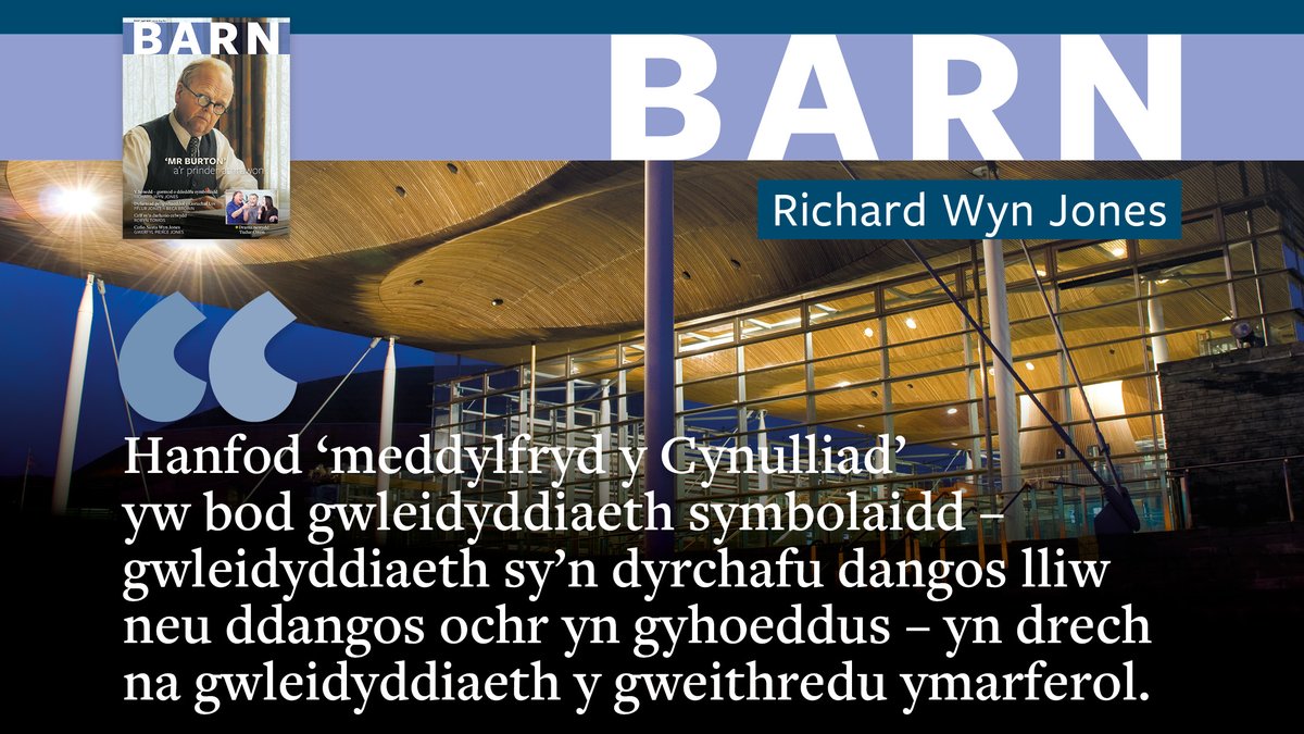 CylchgrawnBarn (@cylchgrawnbarn) on Twitter photo Ydy’r deddfu yn Senedd Cymru yn canolbwyntio'n ormodol ar y symbolaidd yn hytrach na’r sylweddol? Dyma’r cwestiwn sy’n cael ei ofyn gan Richard Wyn Jones yn ei golofn y mis yma. <a href="/RWynJones/">Richard Wyn Jones</a> Ydy’r deddfu yn Senedd Cymru yn canolbwyntio'n ormodol ar y symbolaidd yn hytrach na’r sylweddol? Dyma’r cwestiwn sy’n cael ei ofyn gan Richard Wyn Jones yn ei golofn y mis yma. <a href="/RWynJones/">Richard Wyn Jones</a>