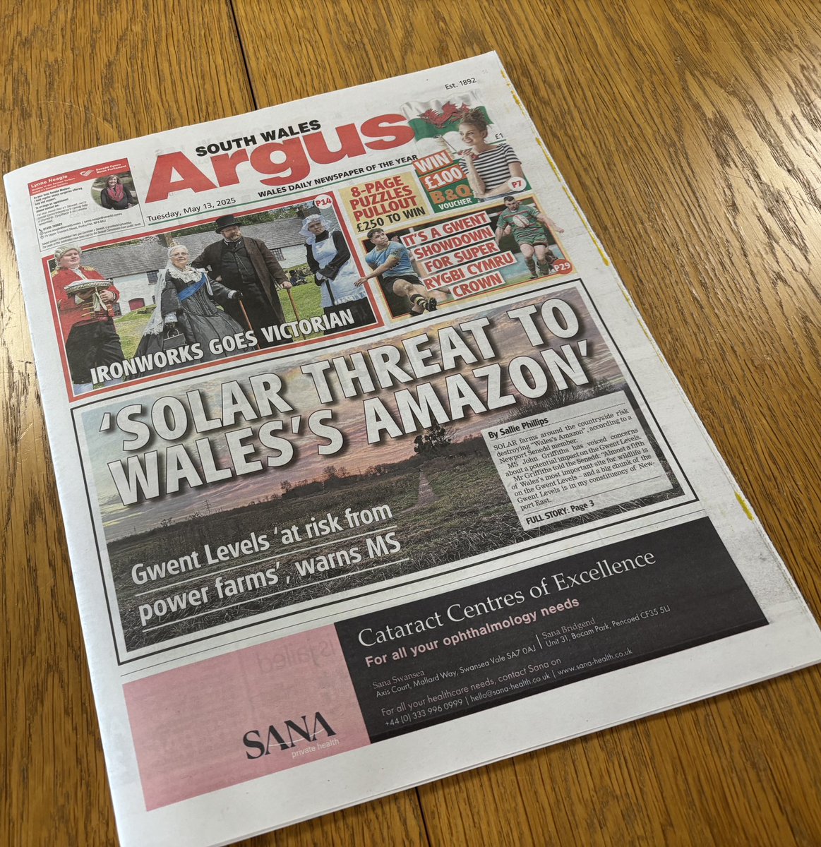 Thank you to the South Wales Argus for highlighting the threats to the Gwent Levels from large scale solar farms 👇

<a href="/GwentWildlife/">Gwent Wildlife Trust</a> <a href="/GwentLevels/">Friends of the Gwent Levels</a>