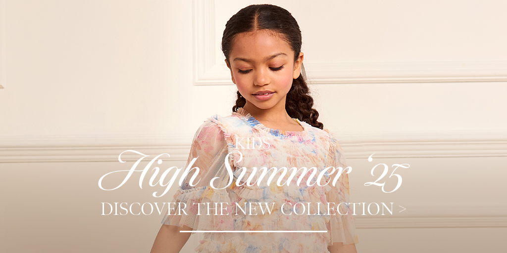 Step into a new season with High Summer' 25 KIDS. It's all about bright botanicals, dandelion motifs and pastel rainbows in shades of apricot, sugar pink and sky blue. These delightful styles inject colour and joy into little wardrobes. needleandthread.com