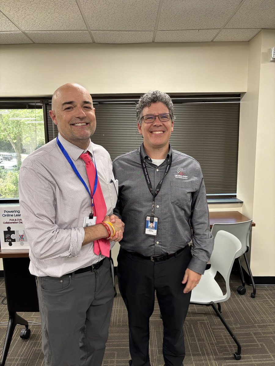 Drew Hayes (@dhayesforsyth) on Twitter photo Thank you to Dr. Ryan Fuller & the <a href="/CobbVirtual/">Cobb Virtual Academy</a> Team for hosting <a href="/ForsythVirtAcad/">Forsyth Virtual Academy</a> for a day of learning & collaboration!
Always working to get better!
Safe. Connected. Thriving.
<a href="/FCSchoolsGA/">Forsyth County Schools</a> <a href="/CobbSchools/">Cobb County Schools</a> Thank you to Dr. Ryan Fuller & the <a href="/CobbVirtual/">Cobb Virtual Academy</a> Team for hosting <a href="/ForsythVirtAcad/">Forsyth Virtual Academy</a> for a day of learning & collaboration!
Always working to get better!
Safe. Connected. Thriving.
<a href="/FCSchoolsGA/">Forsyth County Schools</a> <a href="/CobbSchools/">Cobb County Schools</a>