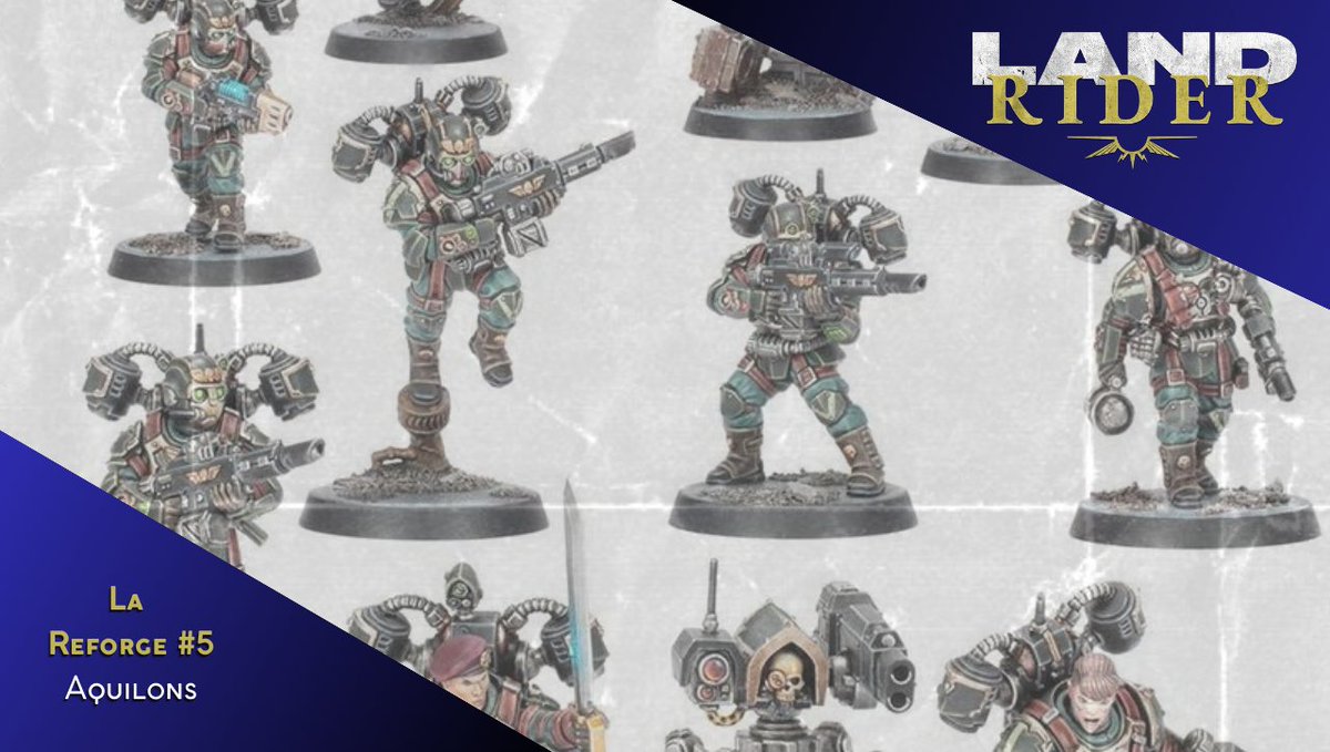 LandRiderPod's tweet image. Nouvel épisode de la Reforge ! 🚀

Enfilez votre jet pack, car on part à la rencontre des Tempestus Aquilons : lore, histoire du kit, conversions potentielles ! Tout y passe !