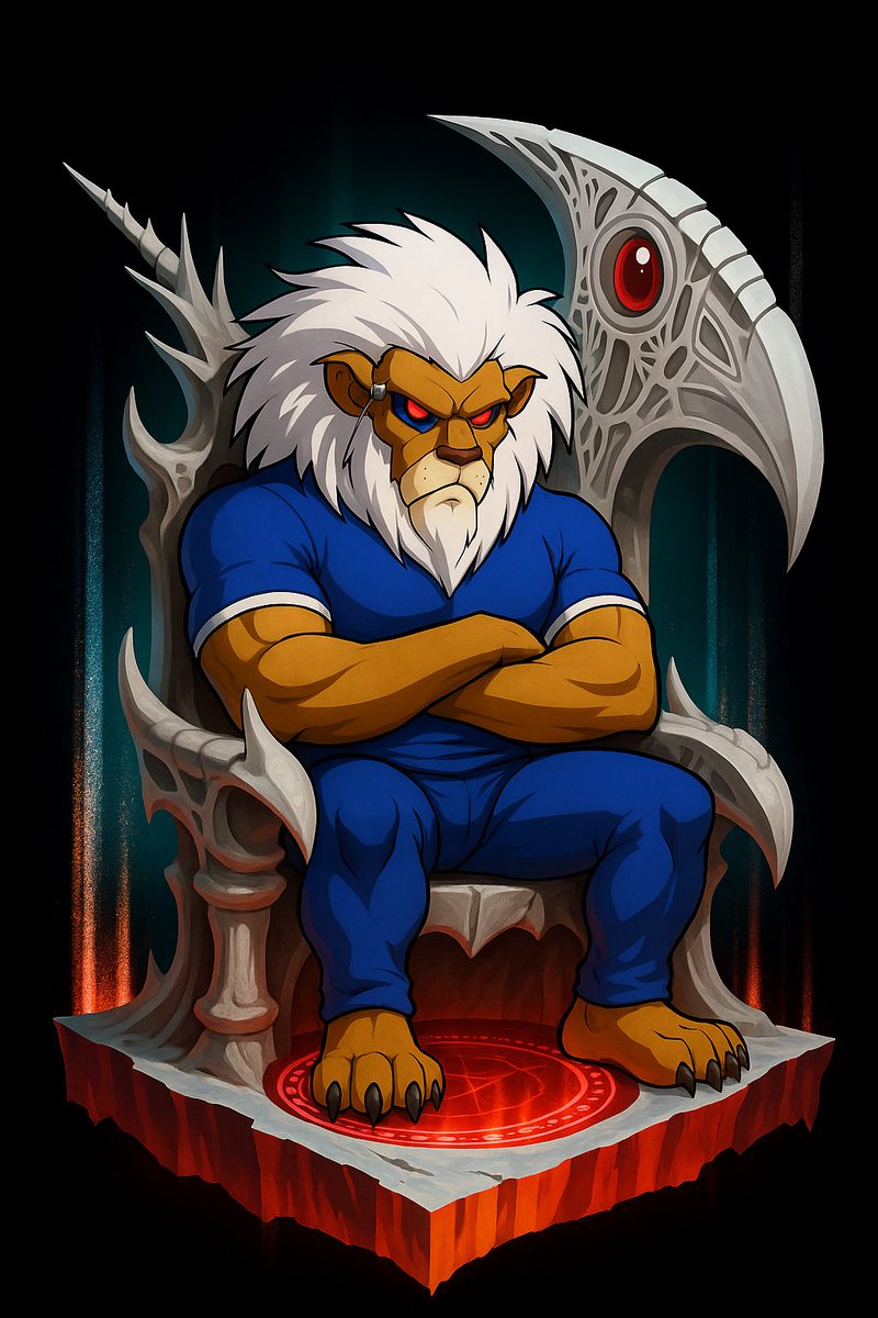 My lion is already enjoying his new throne on the Blade of Aeterneas, have a nice season lions 🦁 #LoadedLions <a href="/LoadedLions_CDC/">Loaded Lions</a> #fracturedFate #cryptocom