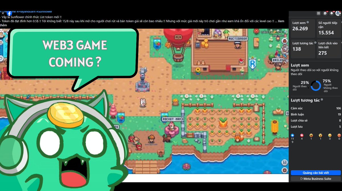 Duy | Slime Gaming 🇻🇳 (@duyslimegaming) on Twitter photo 🎮Web3 Game Coming ?👀
✍️Đây là bài viết của mình về tựa game <a href="/0xSunflowerLand/">Sunflower Land</a> và giờ đang có lượt xem cũng như tương tác lớn !!
👀Lên tới hơn 26.000 người xem !! Mọi thứ đang quay lại ! 🎮Web3 Game Coming ?👀
✍️Đây là bài viết của mình về tựa game <a href="/0xSunflowerLand/">Sunflower Land</a> và giờ đang có lượt xem cũng như tương tác lớn !!
👀Lên tới hơn 26.000 người xem !! Mọi thứ đang quay lại !
