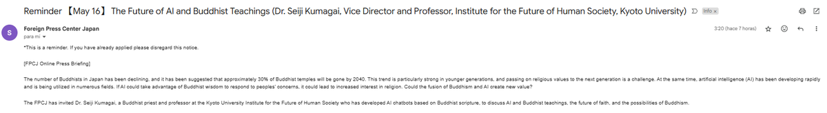 Nada me haría más feliz que poder ir a esta conferencia de prensa