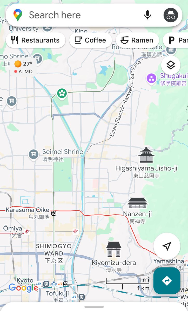Msamalam's tweet image. De-googlifying my life:
Look at how horrible Google maps’ transit layer is compared to Apple Maps.
+the useless tourist temples taking all the space