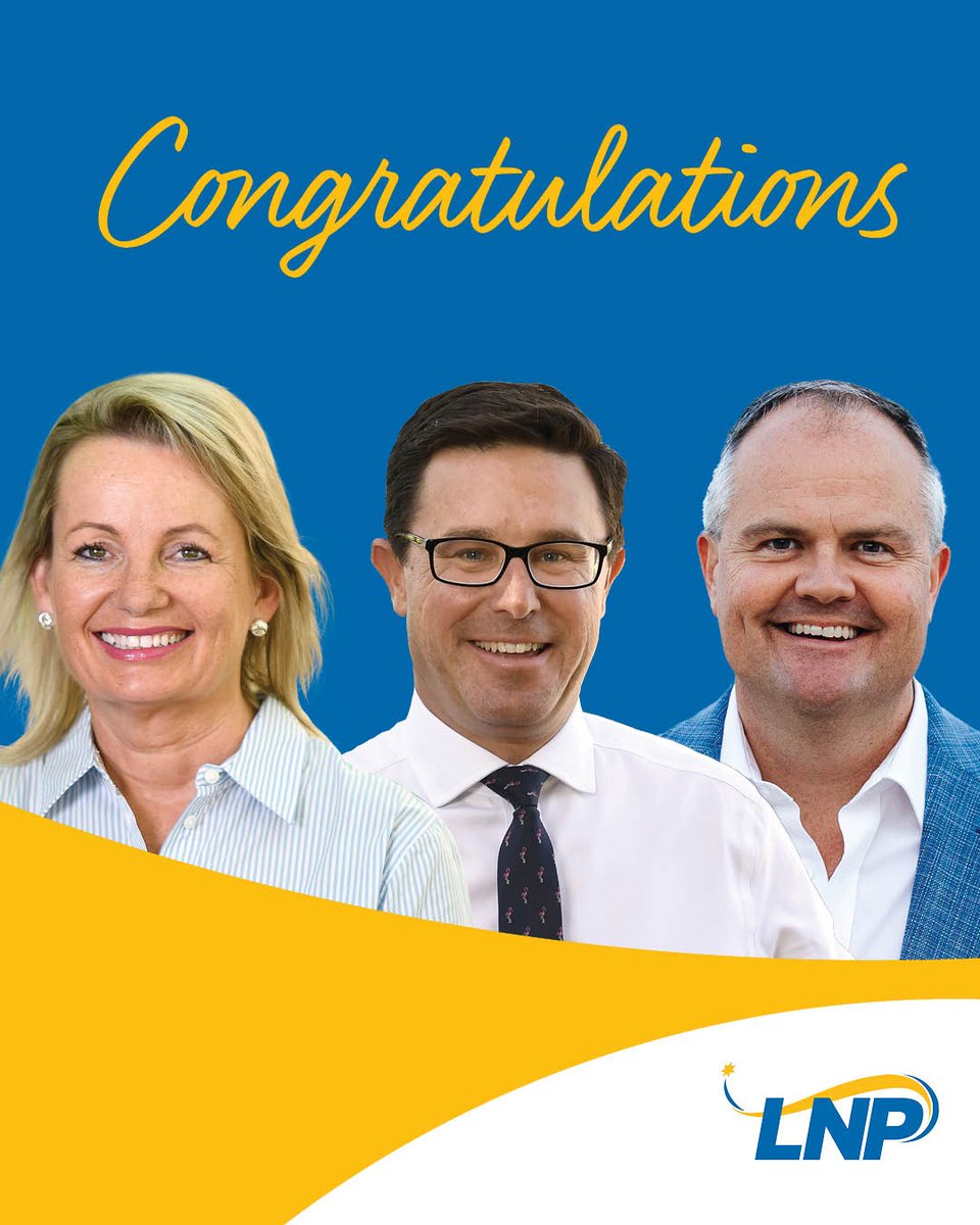 LNP - Liberal National Party (@lnpqld) on Twitter photo Congratulations to <a href="/sussanley/">Sussan Ley</a>, <a href="/D_LittleproudMP/">David Littleproud MP</a> and <a href="/tedobrienmp/">Ted O'Brien</a> for being elected as our federal party leaders. Congratulations to <a href="/sussanley/">Sussan Ley</a>, <a href="/D_LittleproudMP/">David Littleproud MP</a> and <a href="/tedobrienmp/">Ted O'Brien</a> for being elected as our federal party leaders.