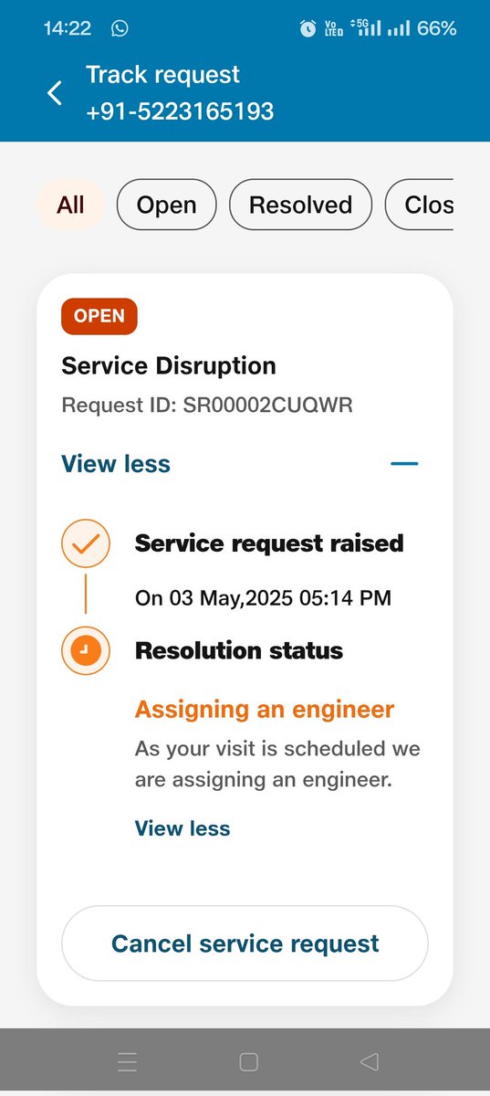 IshwarCU's tweet photo. What pathetic service!  
A request was raised on May 3, 2025 and even after 10 days, it hasn’t been resolved. If this is the service in the capital city of Lucknow, what must be happening in other cities? 
@reliancejio #jiobroadband @JioCare https://t.co/UXiLLgJCyT