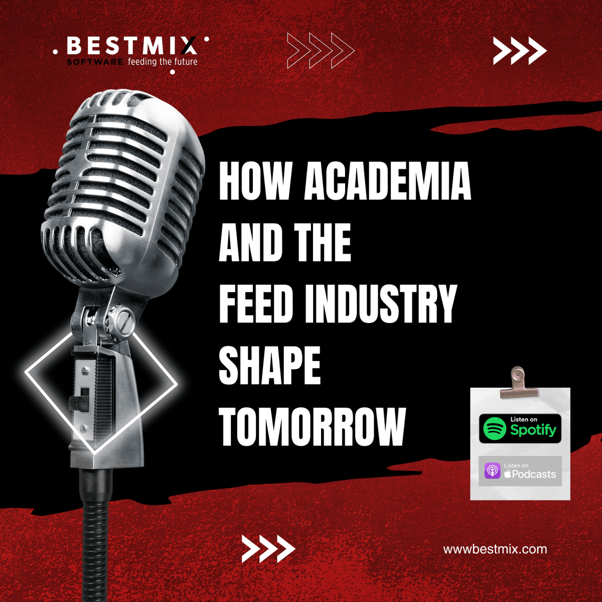 in our latest podcast "How Academia and the Feed Industry Shape Tomorrow," we dive into how software solutions and academic research are combining to tackle today’s biggest challenges in the feed industry. 👉 Listen on Spotify: hubs.la/Q03m9gBQ0

#BESTMIXSoftware #Podcast