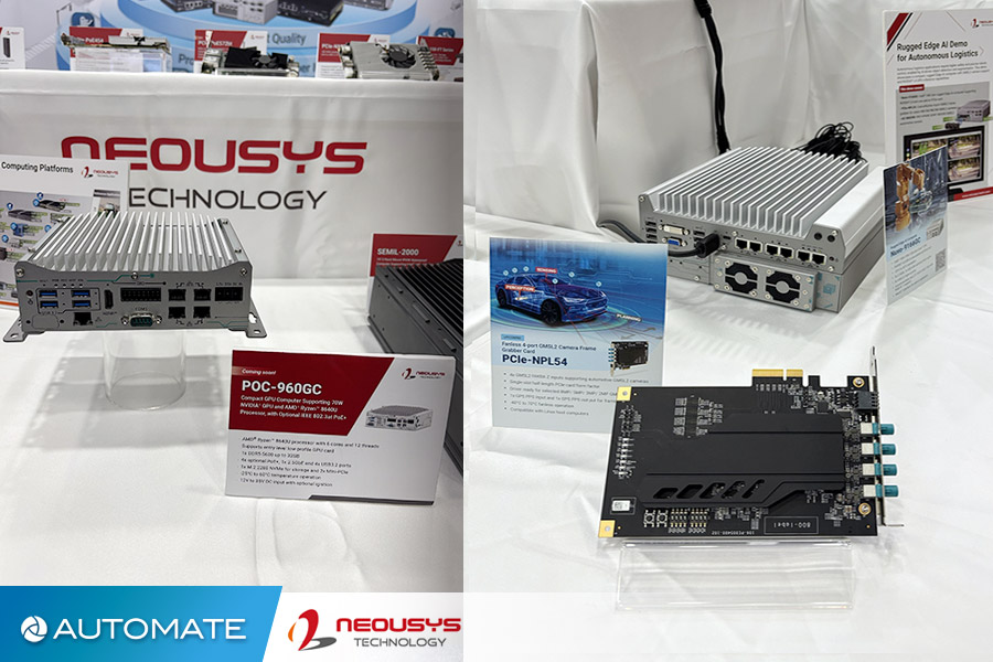#Automate2025 is on! Visit Neousys at Booth 5900 to see rugged AI in action — from Jetson Orin-powered AMR panel PCs to L4 GPU edge platforms for real-time logistics and inspection. Join us in Detroit thru May 15!
#IndustrialAI #MachineVision #RuggedComputing