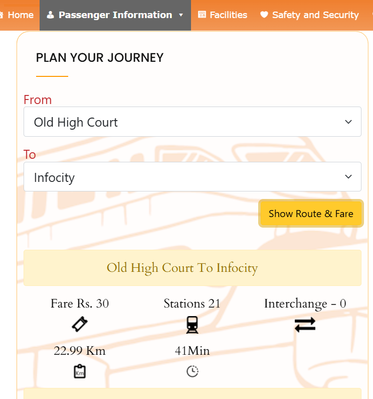 <a href="/PMvasavada/">Pranav Vasavada 🇮🇳</a> <a href="/MetroGMRC/">Gujarat Metro Rail Corporation (GMRC) Limited</a> <a href="/AmdavadCommuteK/">Amdavad Commute Kutumb</a> This is useful info, but not sure if it is pretty accurate. In the first image, the timetable says that Old Highcourt to Infocity takes 52 mins, whereas their journey planner in the second image says 41 mins. Considering the number of stations, 52 mins looks more reasonable.