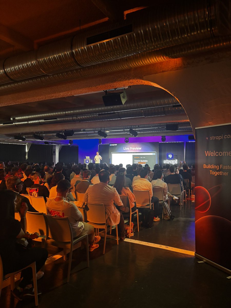 Live from #StrapiConf with <a href="/pierre_burgy/">Pierre Burgy - Strapi.io 🚀</a> and Aurelien Georget 🙌🙌